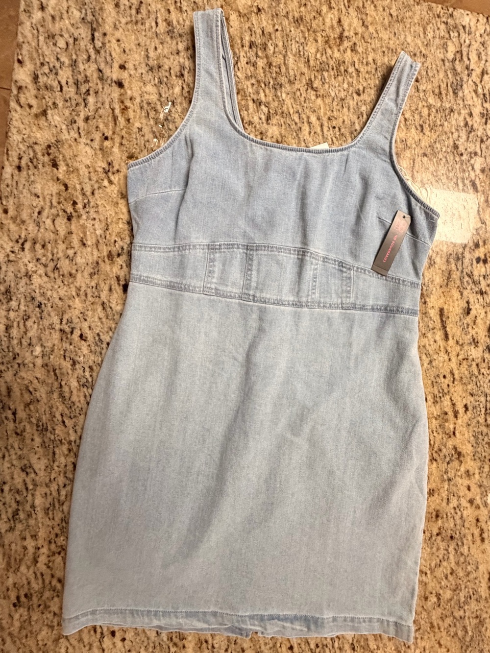 No Boundaries Light Blue Denim Bodycon Dress
